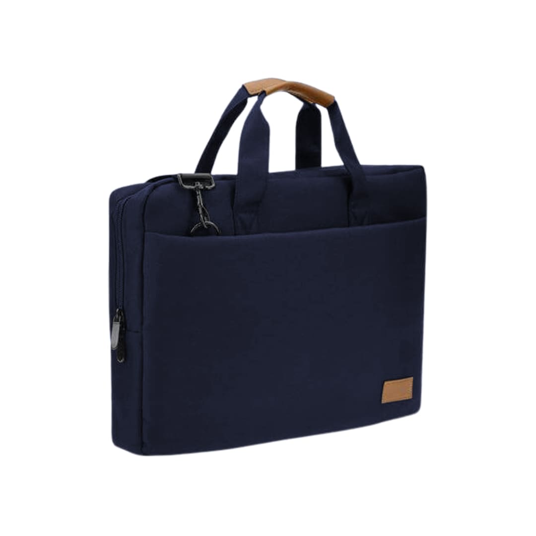 Santhome® 15" Laptop Bag - Navy Blue/Tan