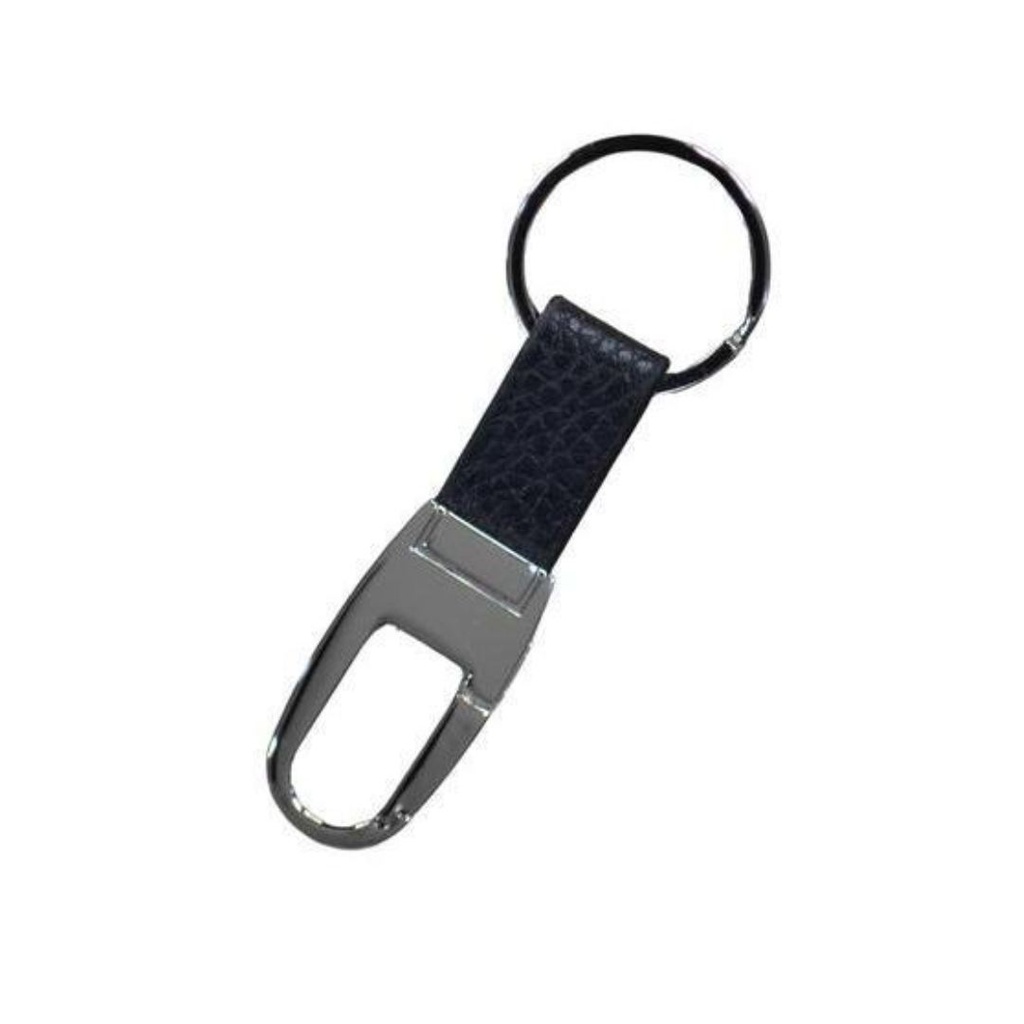 Metal Keychain - Silver/Black
