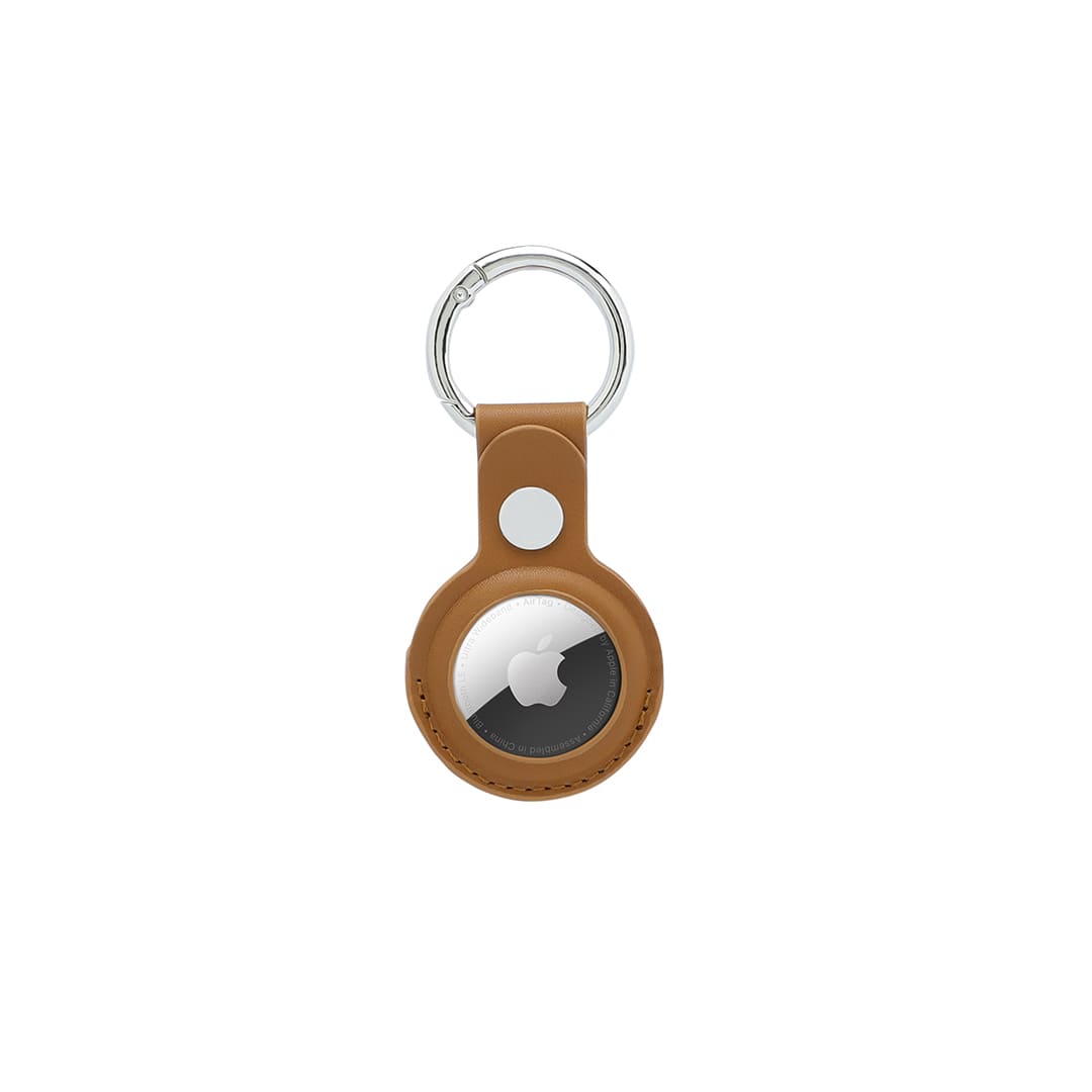 Santhome® PU Keychain with Santhome Tag pocket - Tan