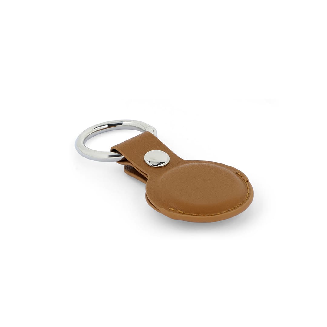 Santhome® PU Keychain with Santhome Tag pocket - Tan