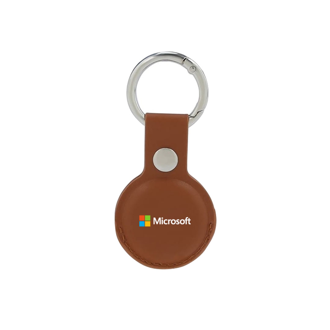 Santhome® PU Keychain with Santhome Tag pocket - Tan