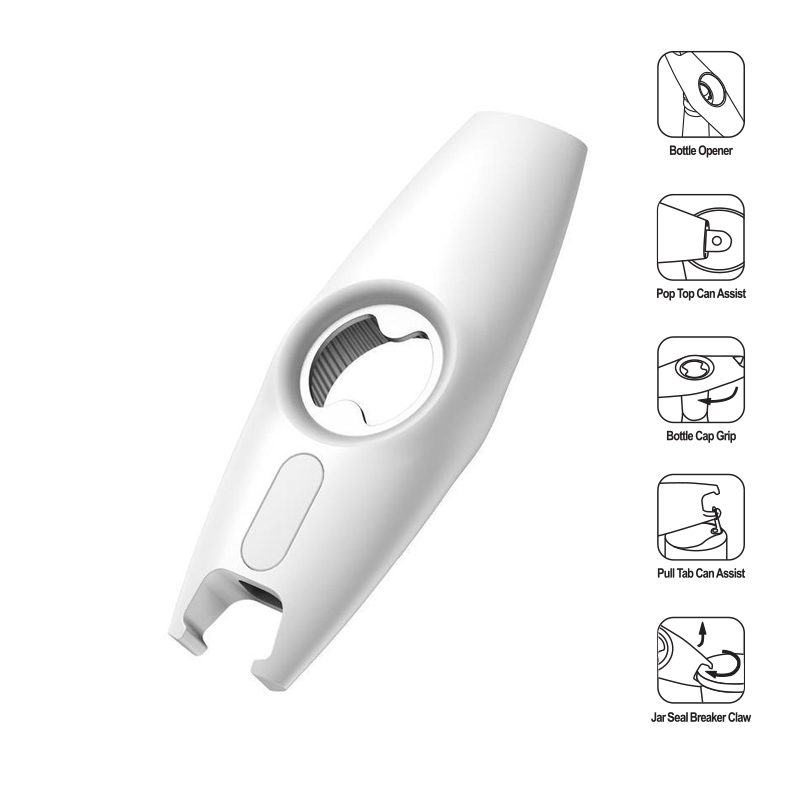 Giftology 5-in-1 Multi-functional Bottle Opener - White