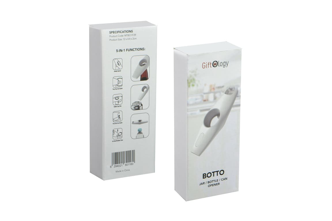 Giftology 5-in-1 Multi-functional Bottle Opener - White
