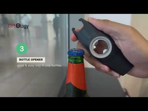 Giftology 5-in-1 Multi-functional Bottle Opener - Black