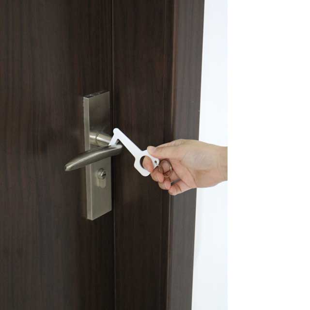 Giftology Keyring Tool - White (Anti-Microbial)