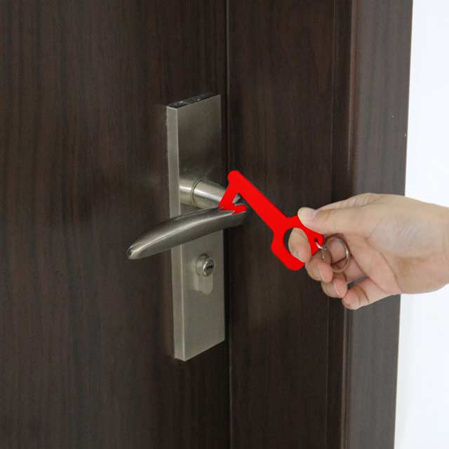 Giftology Keyring Tool - Red (Anti-Microbial)