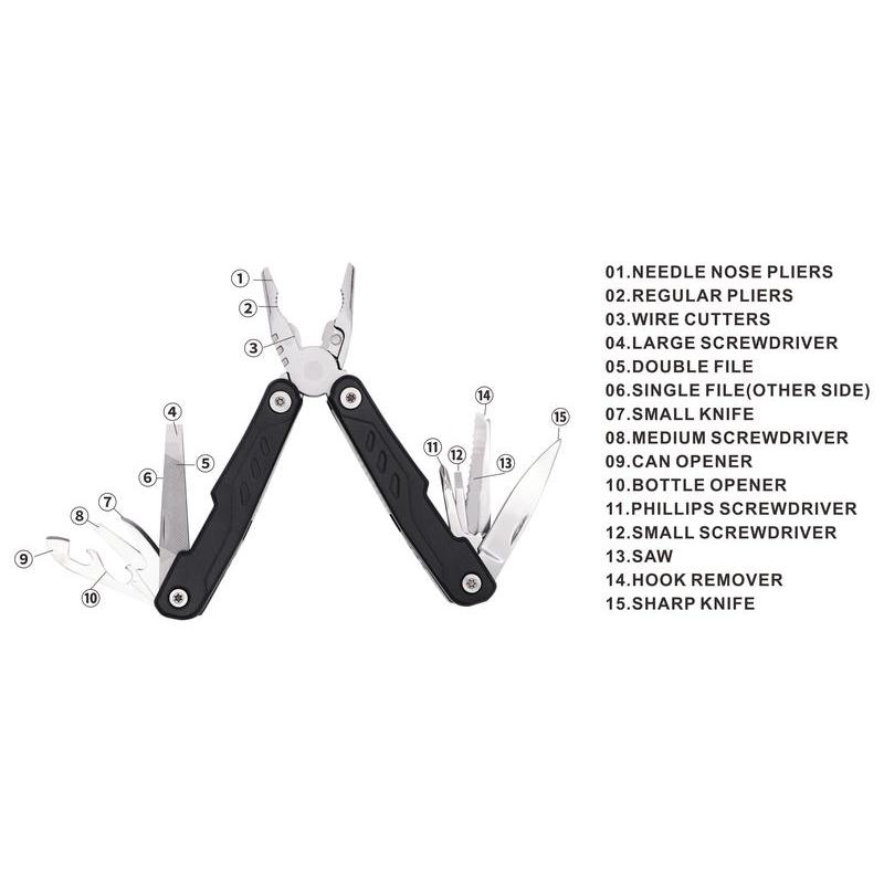 SANTHOME 15 in 1 Multi Function Tool - Black
