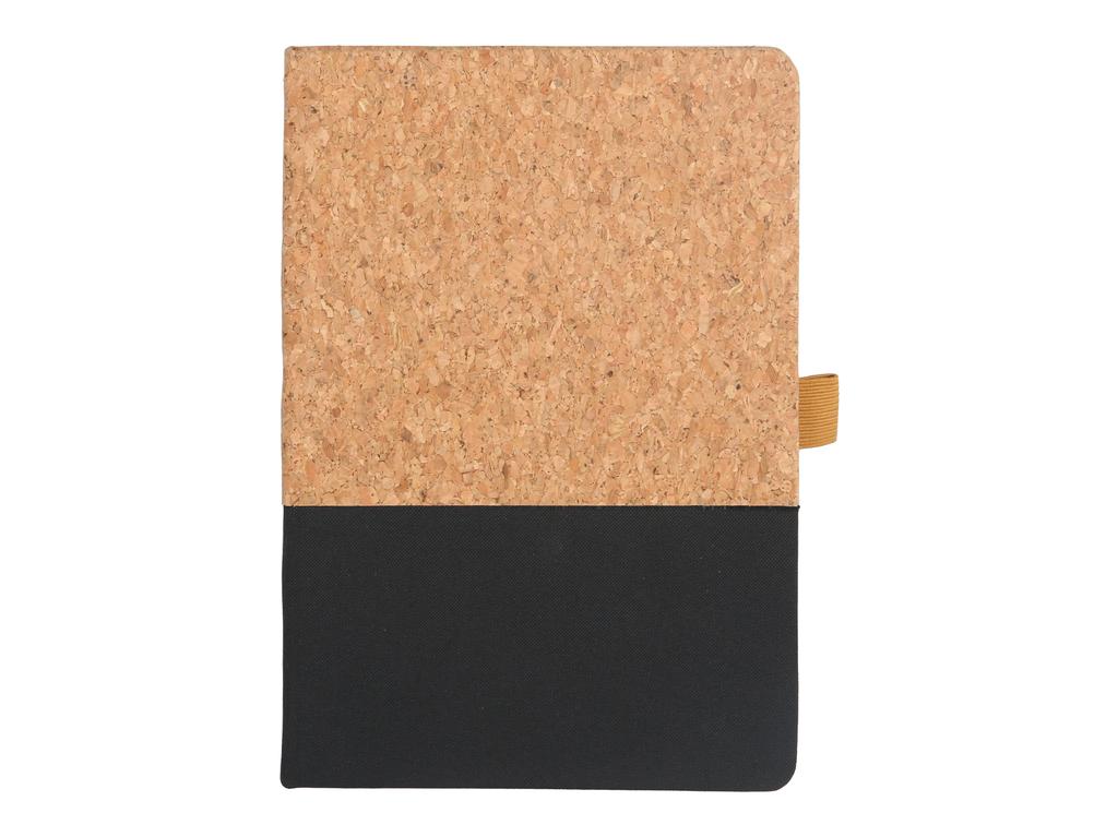 eco-neutral A5 Cork Fabric Hard Cover Notebook and Pen Set - Black