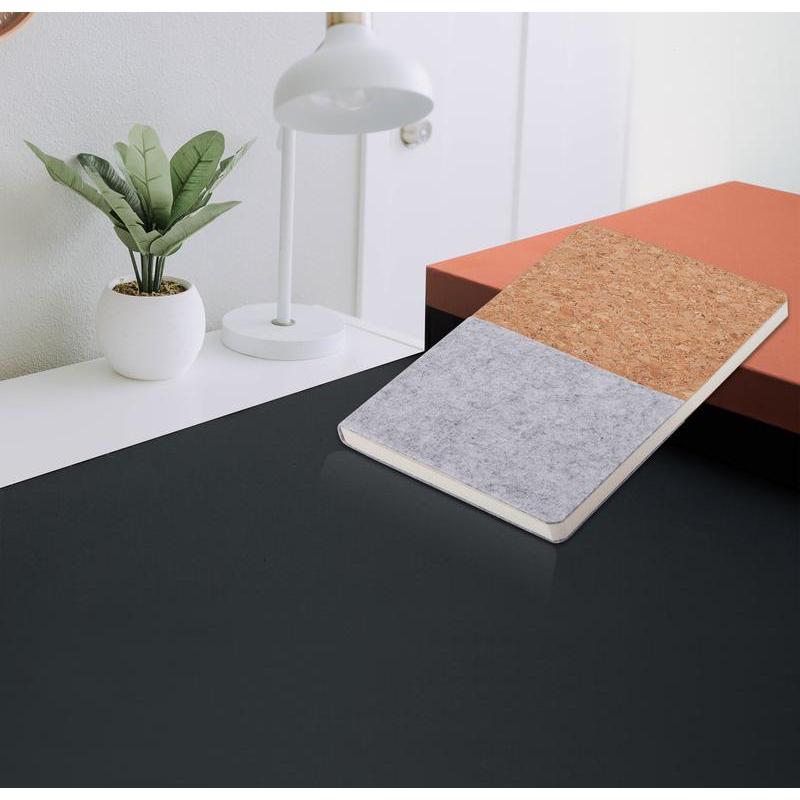 eco-neutral Recycled Felt & Cork Soft Cover Notebook