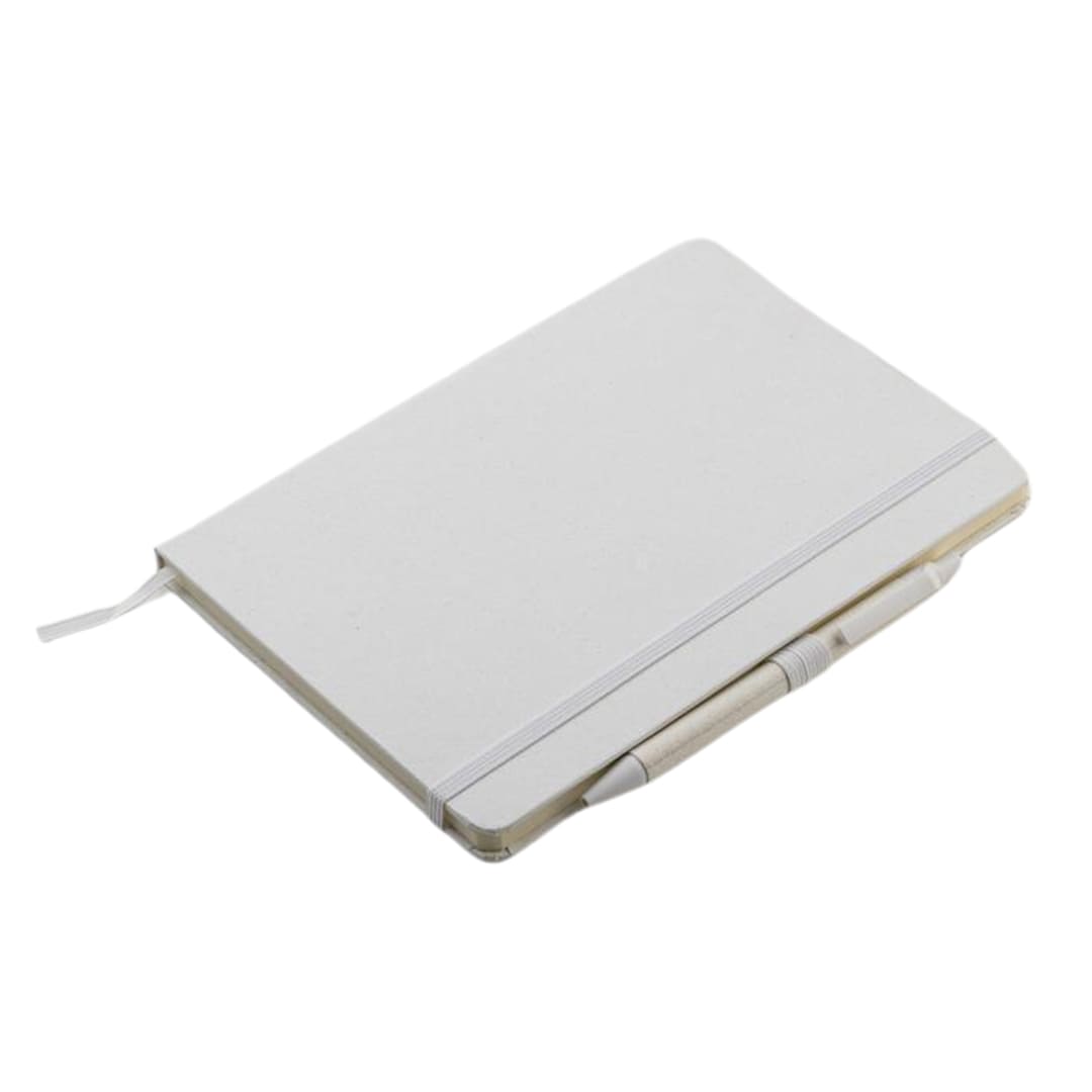 eco-neutral® A5 Hard Cover Notebook & Pen Set - Corn Paper