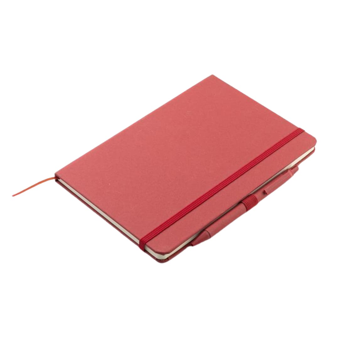 eco-neutral® A5 Hard Cover Notebook & Pen Set - Cherry Paper