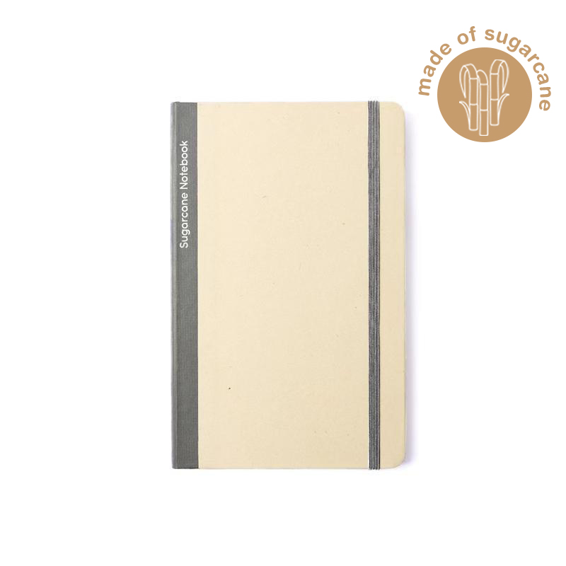 eco-neutral Sugarcane Paper A5 Notebook - Grey