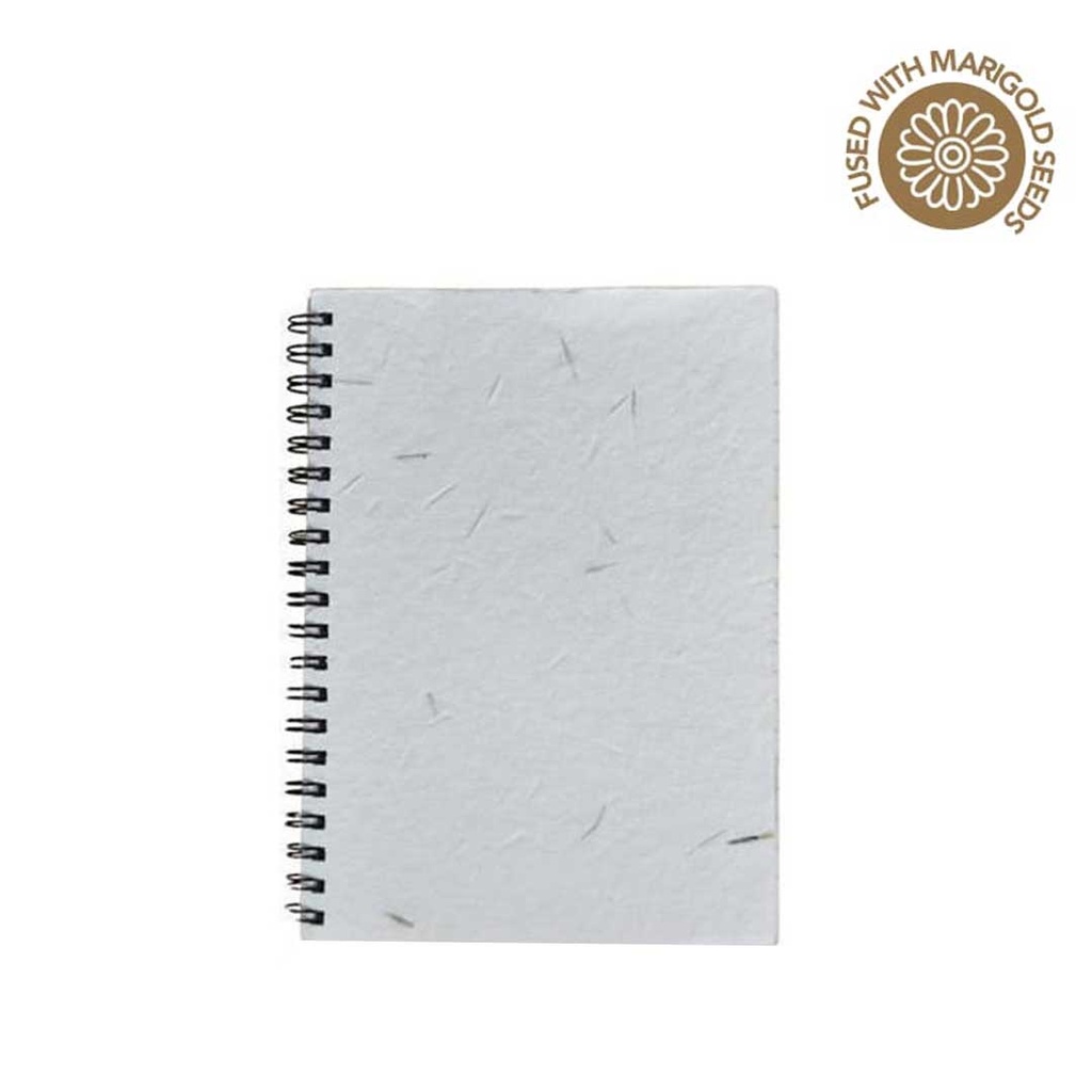 eco-neutral® B6 Soft Cover Handmade Seed Paper Spiral Notebook