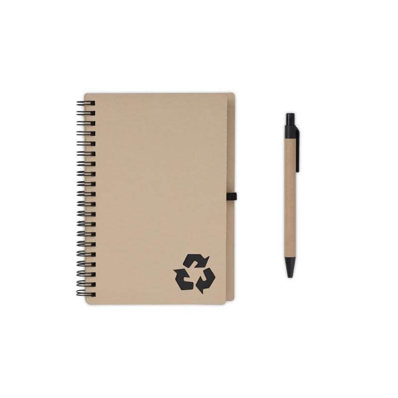 eco-neutral B6 Notepad & Pen Set with Sticky Note - Black
