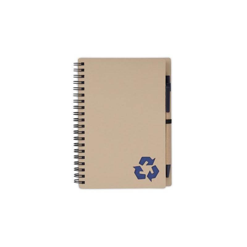 eco-neutral B6 Notepad & Pen Set with Sticky Note - Navy Blue