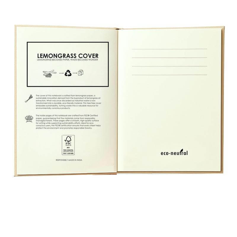 eco-neutral Lemongrass Cover A5 Notebook