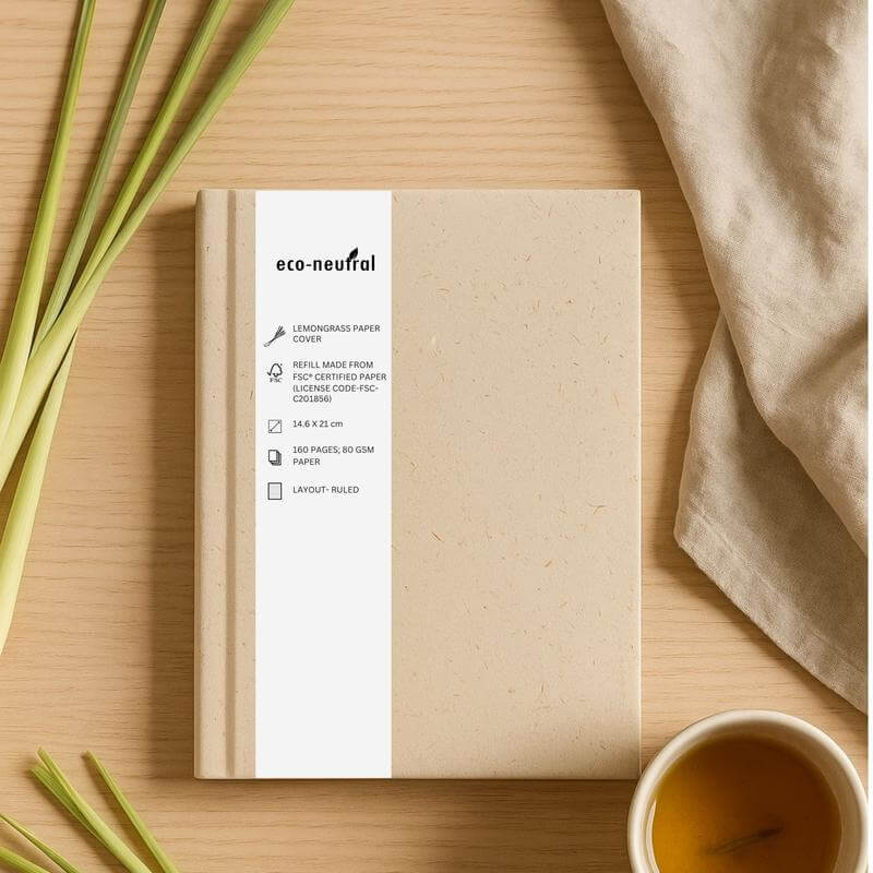 eco-neutral Lemongrass Cover A5 Notebook