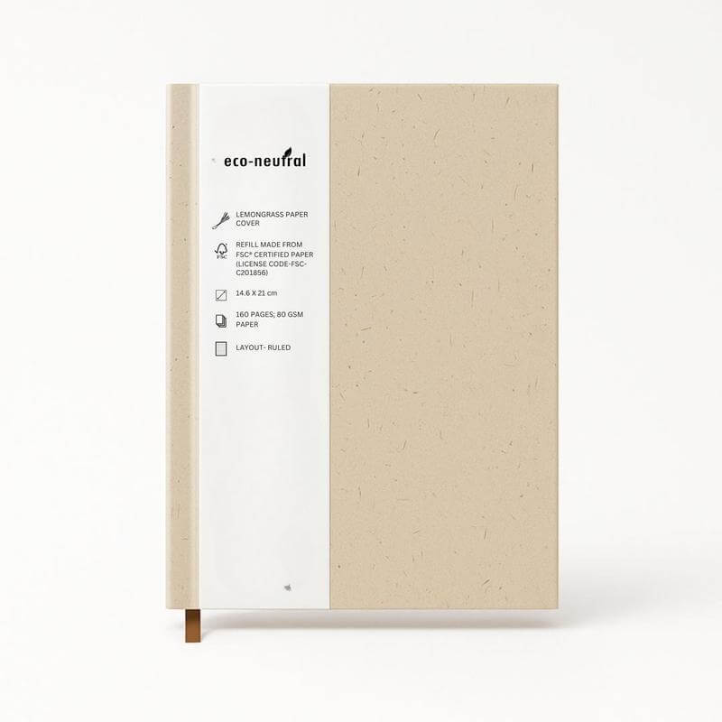 eco-neutral Lemongrass Cover A5 Notebook