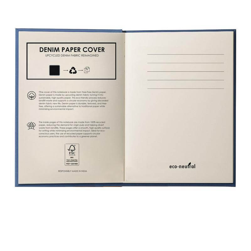 eco-neutral Denim Paper Cover A5 Notebook