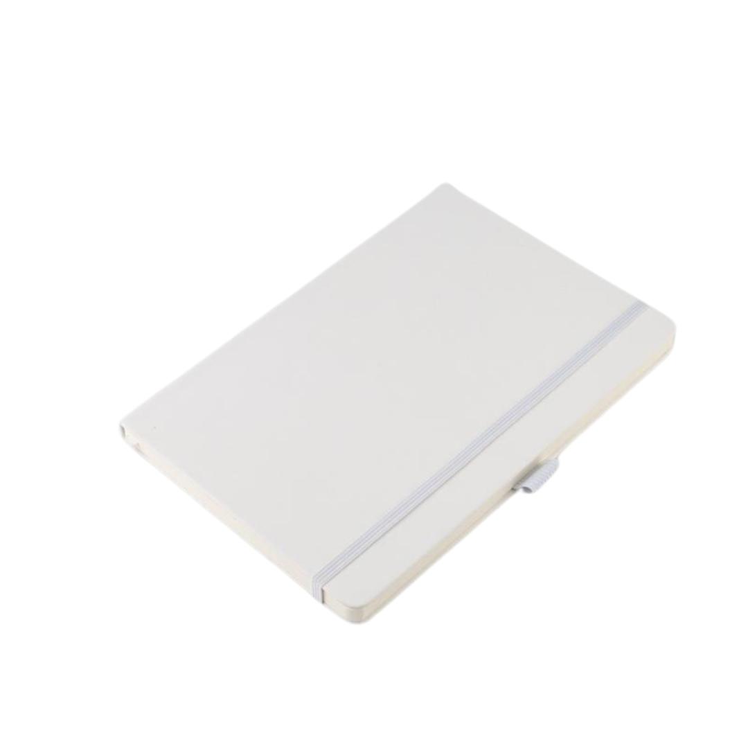 Giftology A5 PU Notebook with Pen Loop - White