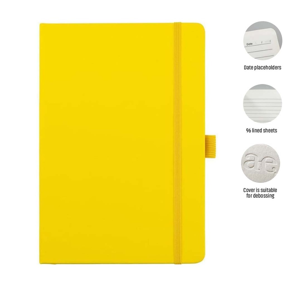 Giftology A5 PU Notebook with Pen Loop - Yellow