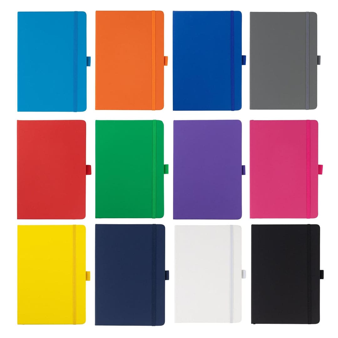Giftology A5 PU Notebook with Pen Loop - Grey