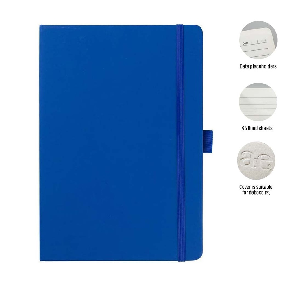 Giftology A5 PU Notebook with Pen Loop - Royal Blue