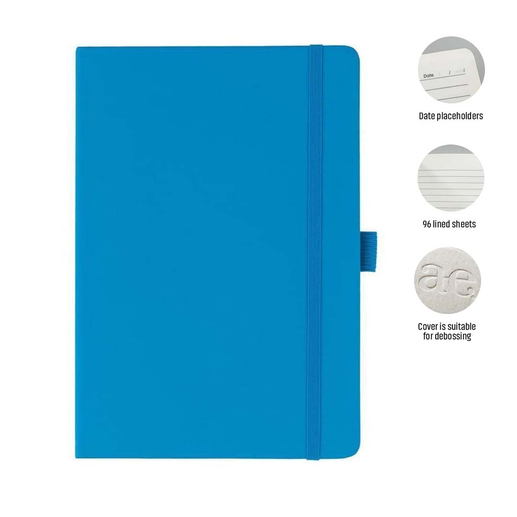 Giftology A5 PU Notebook with Pen Loop - Ocean Blue