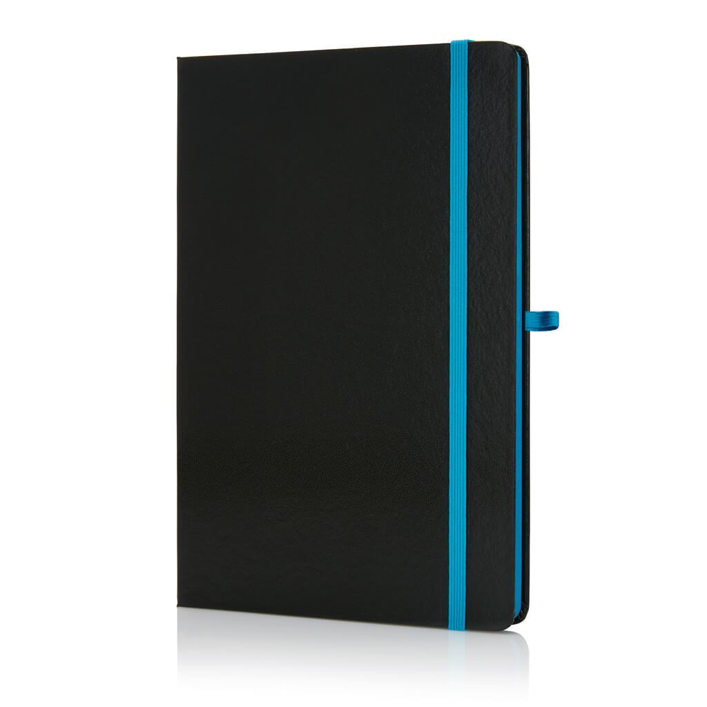 SANTHOME A5 Hardcover Ruled Notebook Black-Blue