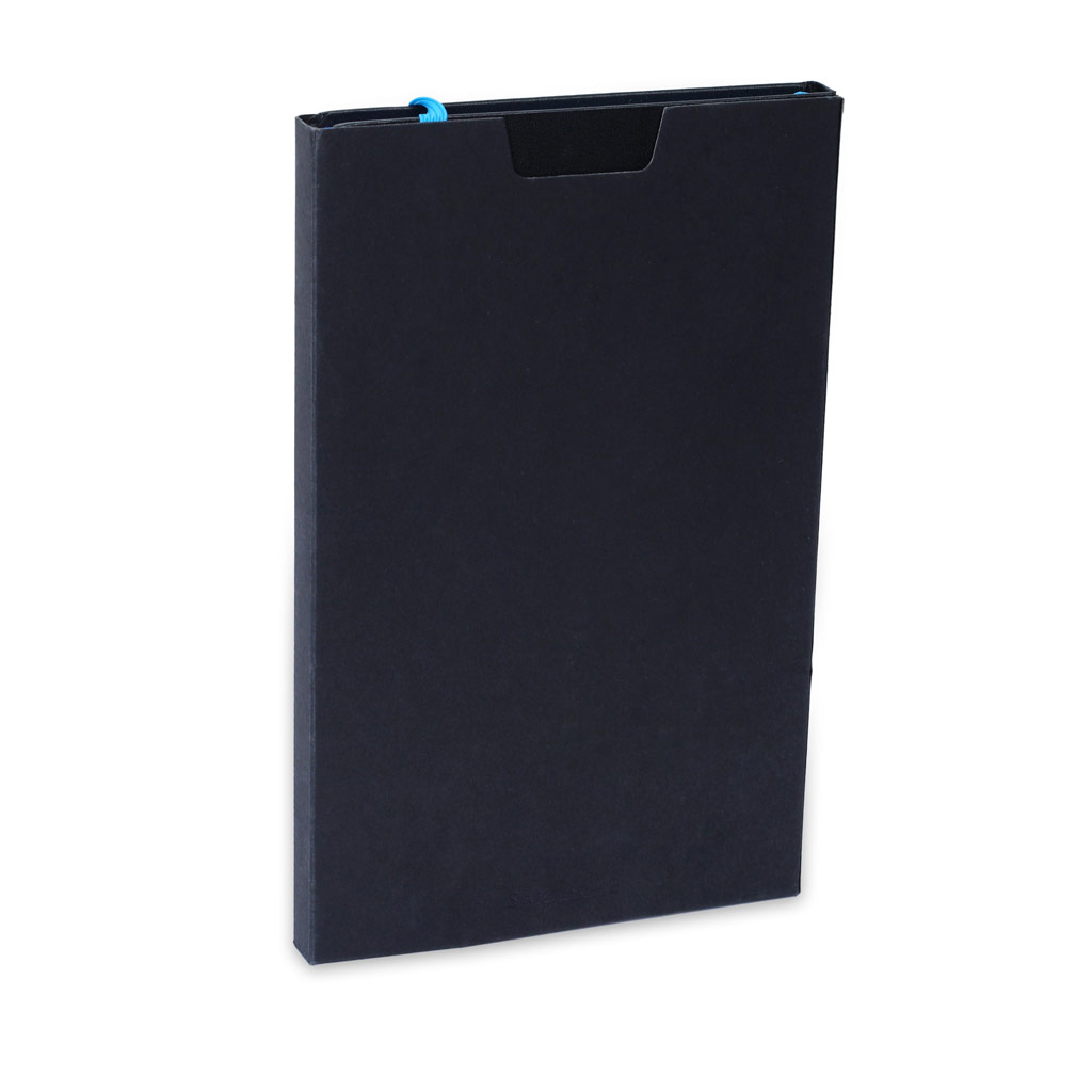 SANTHOME A5 Hardcover Ruled Notebook Black-Blue
