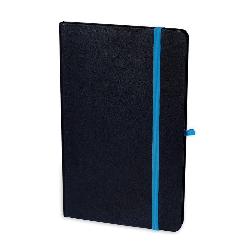 SANTHOME A5 Hardcover Ruled Notebook Black-Blue