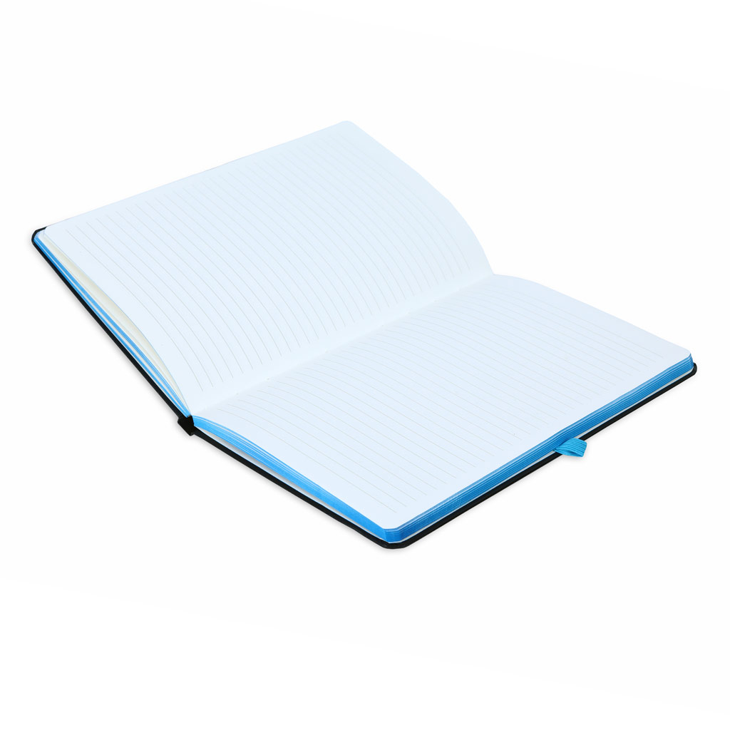 SANTHOME A5 Hardcover Ruled Notebook Black-Blue