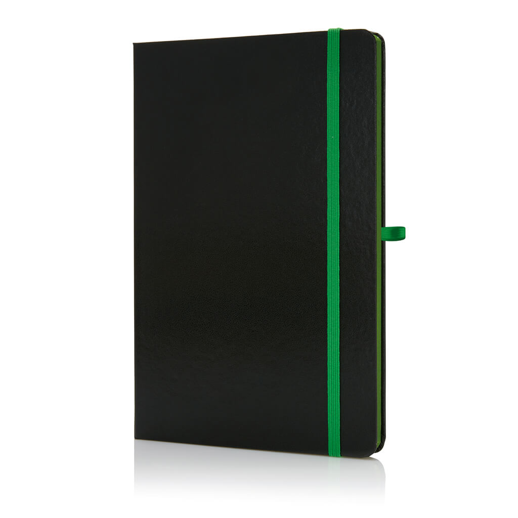 SANTHOME A5 Hardcover Ruled Notebook Black-Green