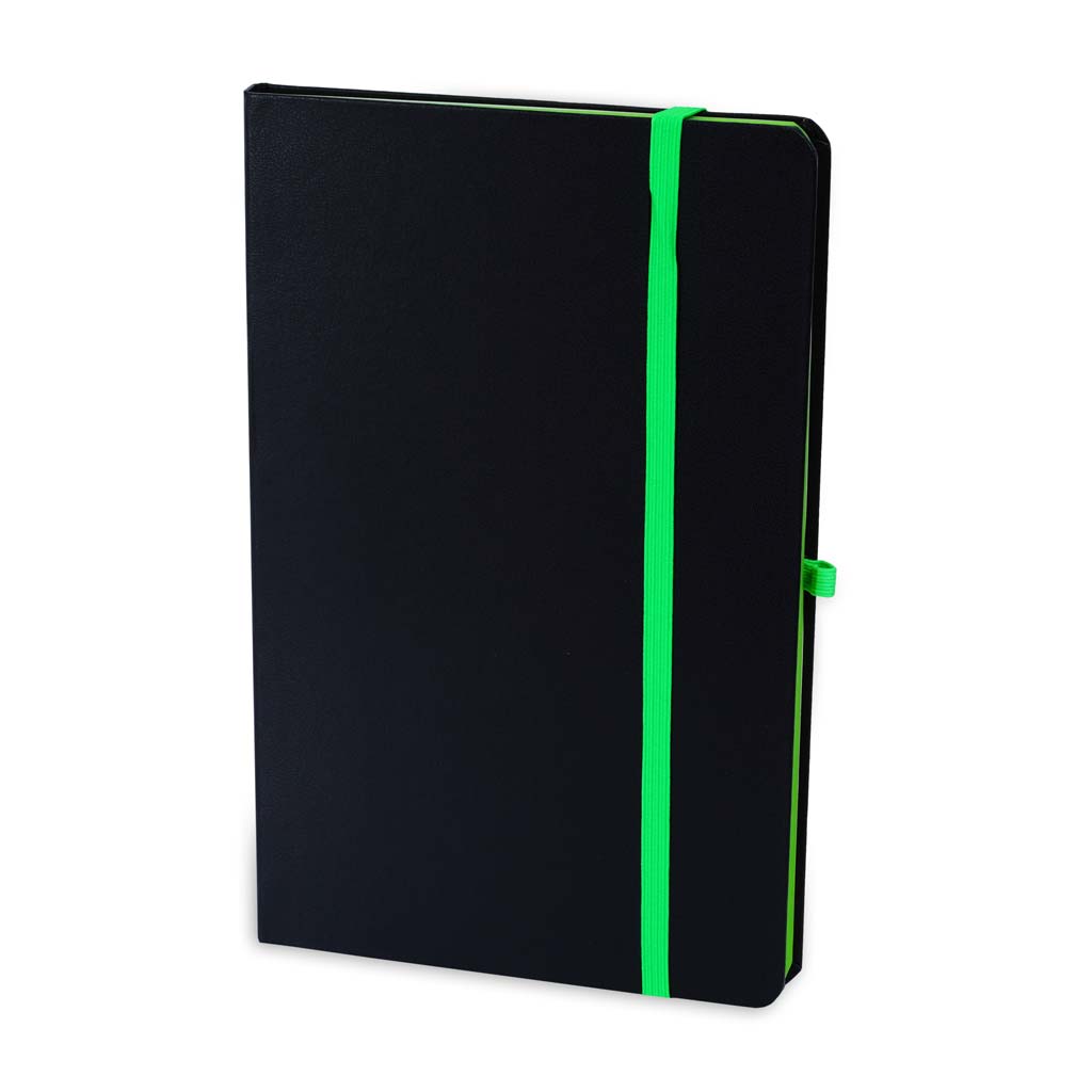 SANTHOME A5 Hardcover Ruled Notebook Black-Green