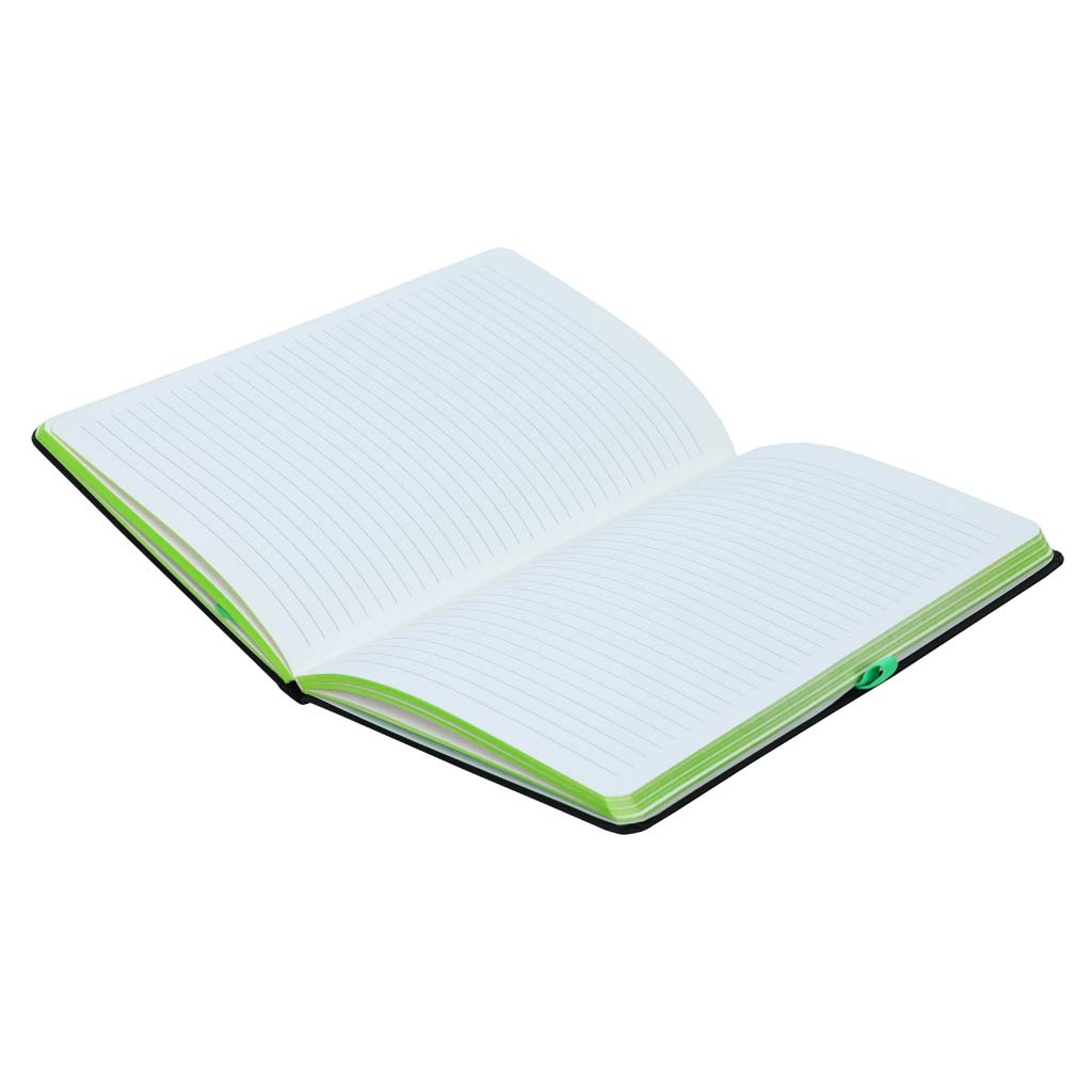 SANTHOME A5 Hardcover Ruled Notebook Black-Green