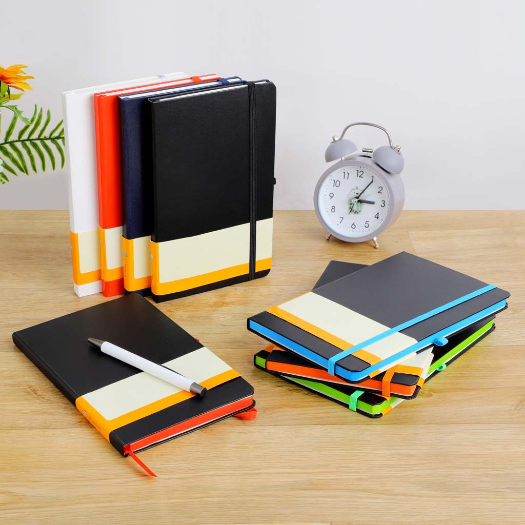 SANTHOME A5 Hardcover Ruled Notebook Black-Green