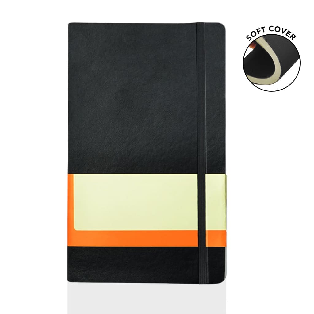 SANTHOME Softcover Ruled A5 Notebook Black