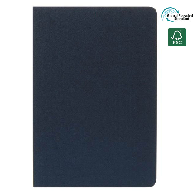 SANTHOME A5 rPET & FSC Certified Notebook - Navy Blue (Anti-Microbial)