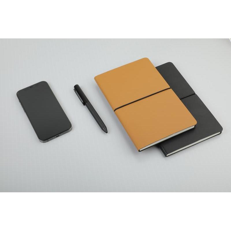 Santhome A5 Recycled PU Soft Cover Notebook - Black