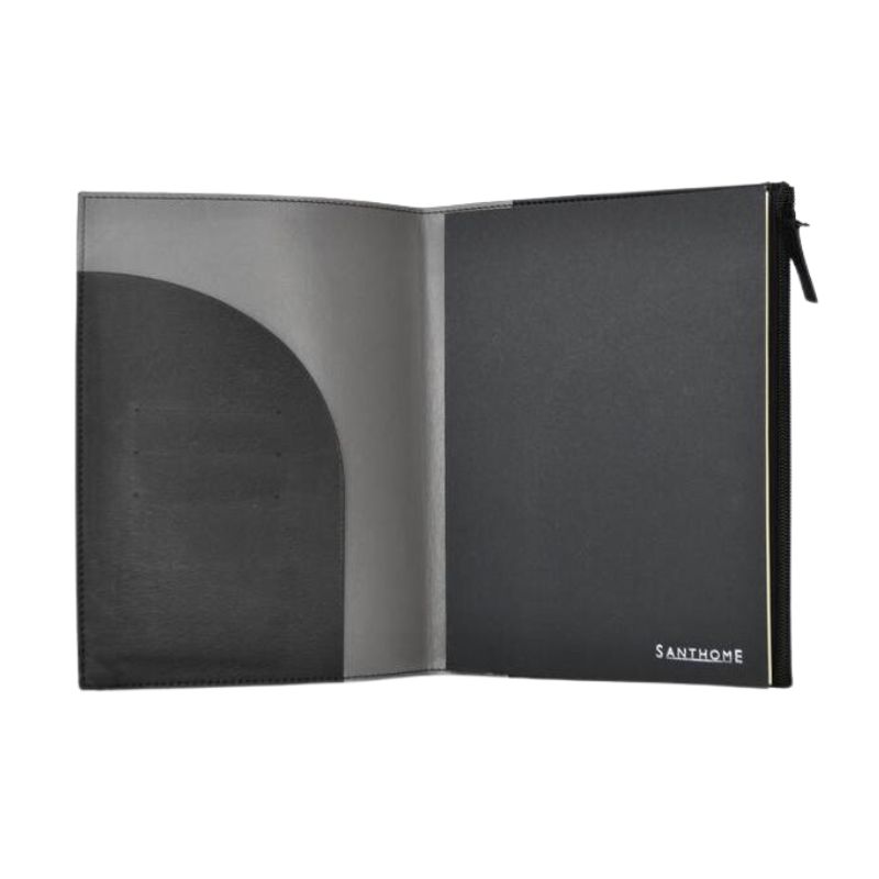 SANTHOME A5 PU Replaceable Notebook with Cover - Black