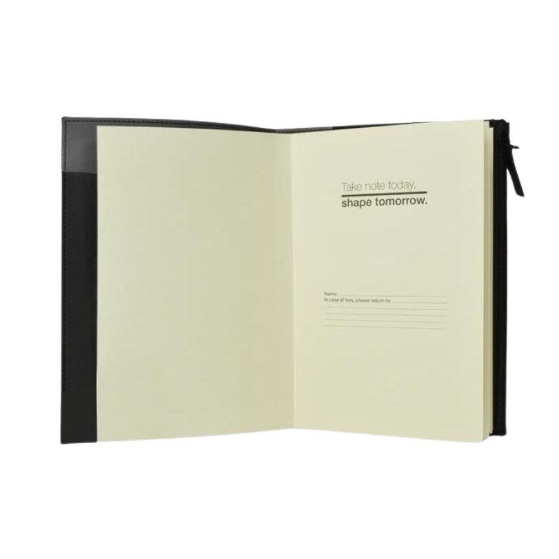 SANTHOME A5 PU Replaceable Notebook with Cover - Black