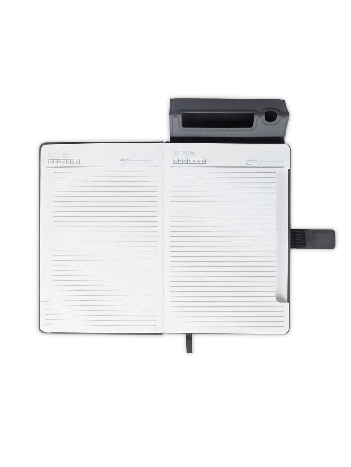 Santhome A5 Notebook with Phone Stand and Pen Holder