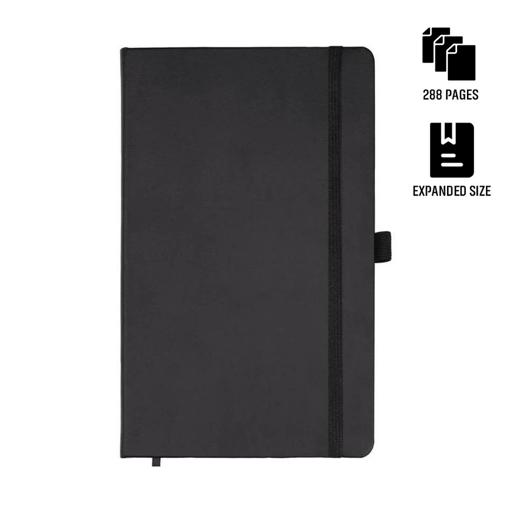 Santhome Expanded A5 Hard Cover Notebook - Black