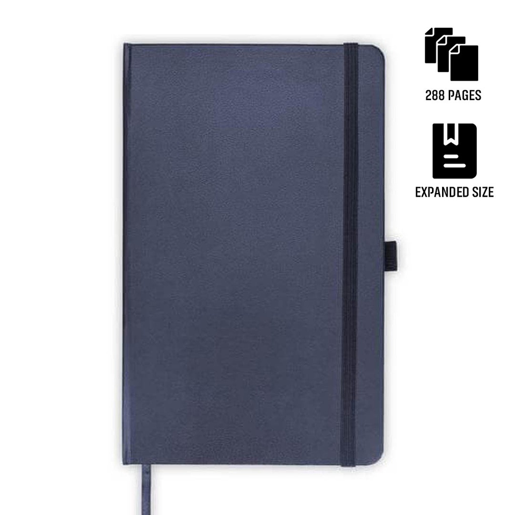 Santhome Expanded A5 Hard Cover Notebook - Navy Blue