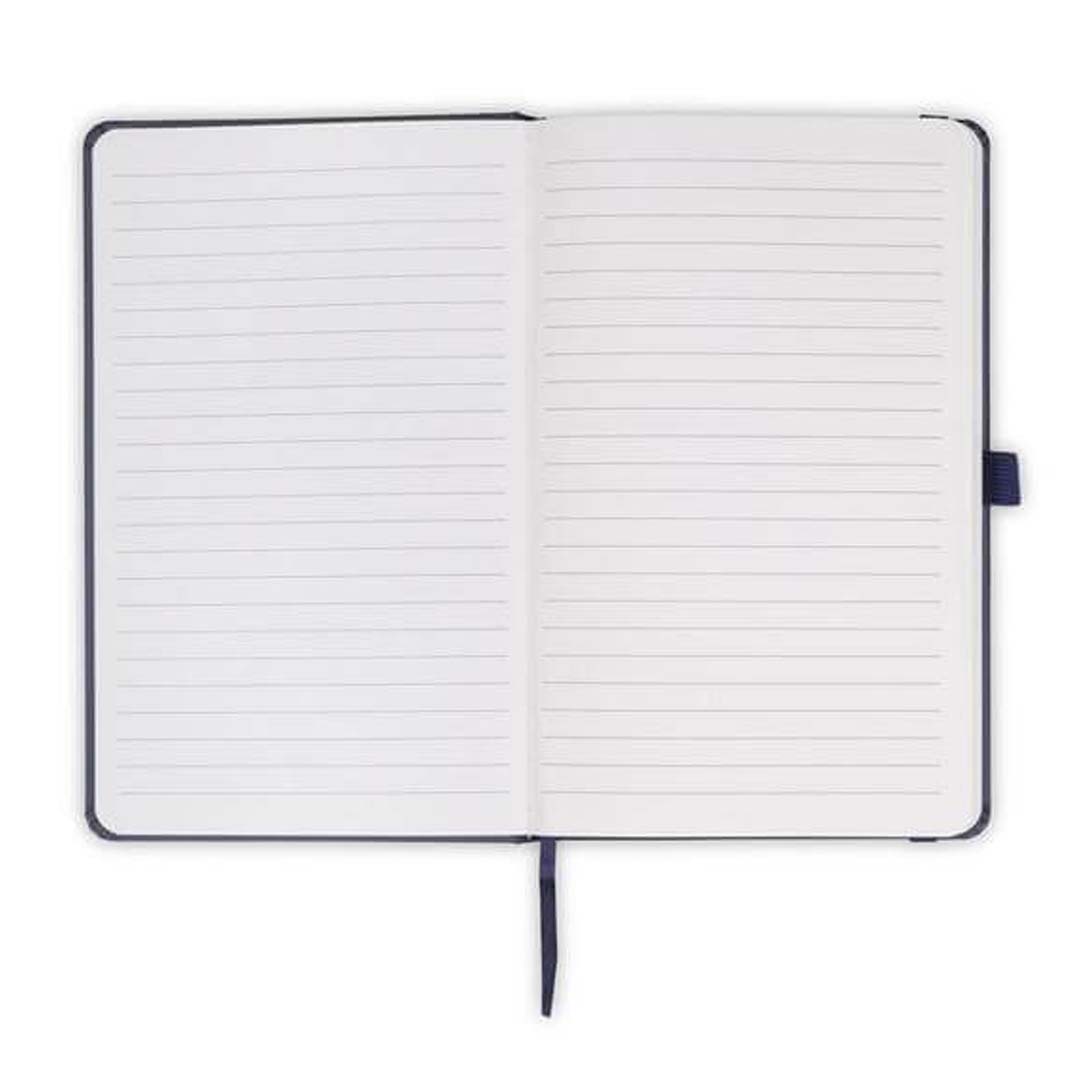 Santhome A5 PU Hard Cover Notebook with Pen Loop - Navy Blue