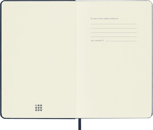 Moleskine Classic Medium Ruled Hard Cover Notebook - Navy Blue