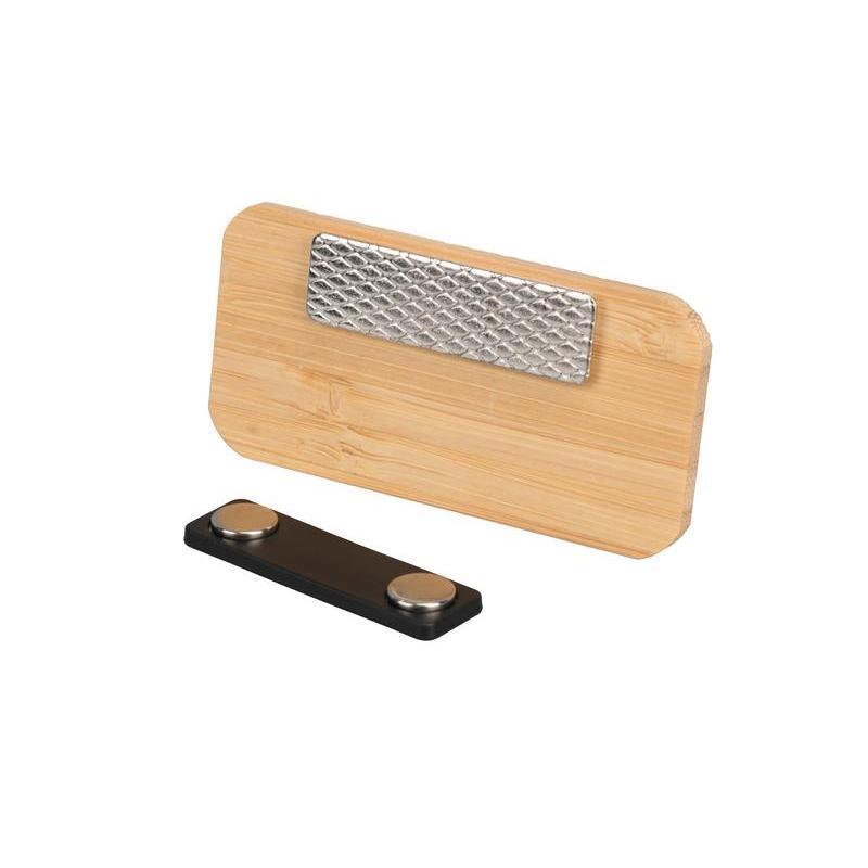 FSC-certified Sustainable Bamboo Name Badge with Magnet