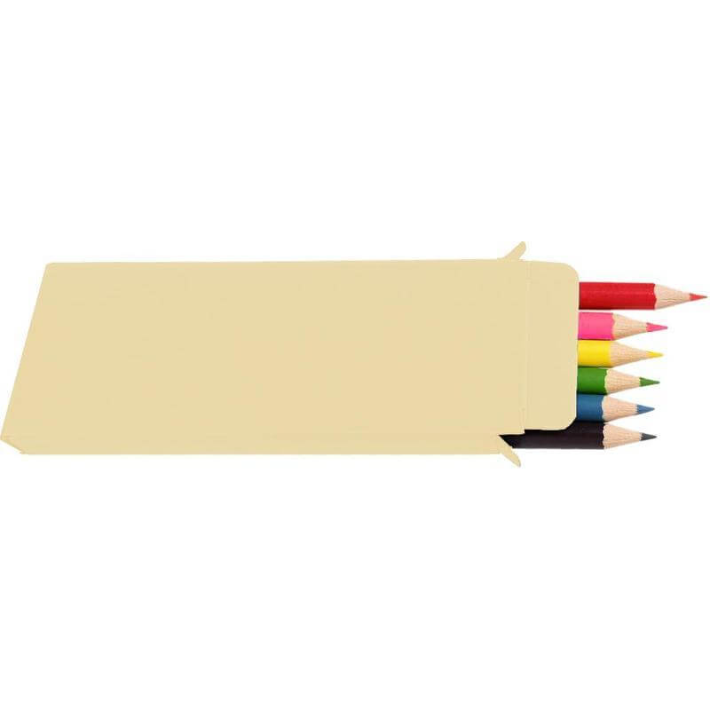 Giftology Set of Color Pencils & Crayons in Lemongrass Paper Box