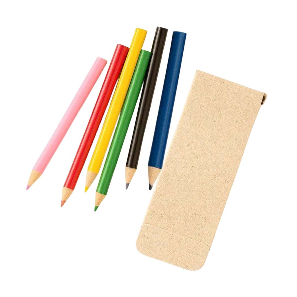 Giftology Set of 6pcs Color Pencils in Lemongrass Paper Box
