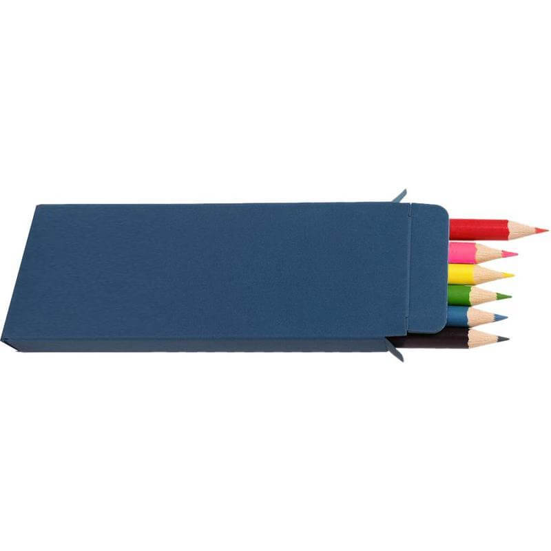 Giftology Set of 6pcs Color Pencils in Denim Paper Box